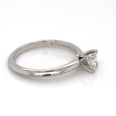 Tiffany & Co. Platinum Engagement Ring with 0.32 Carat Princess Cut Diamond